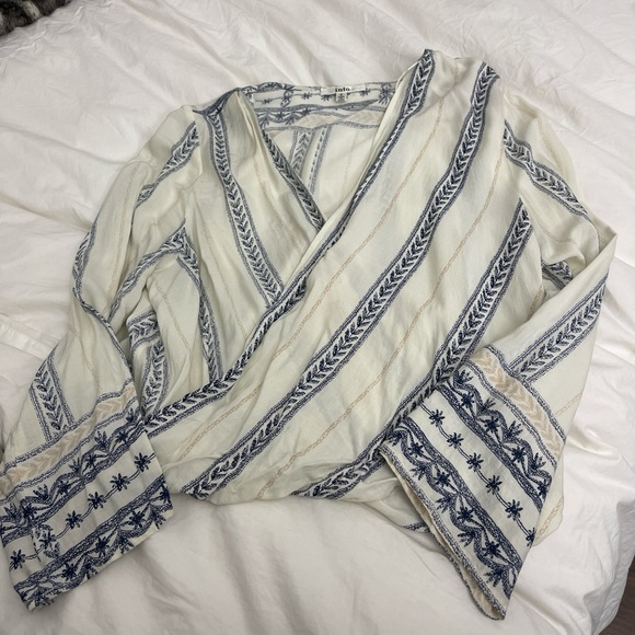 LF Floral Flowy Open Long-Sleeve Top - Picture 2 of 6